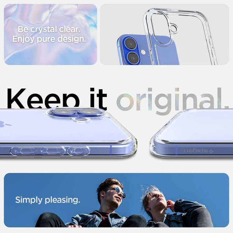 کاور اسپیگن مدل ultra hybrid clear مناسب برای گوشی موبایل اپل iphone 16