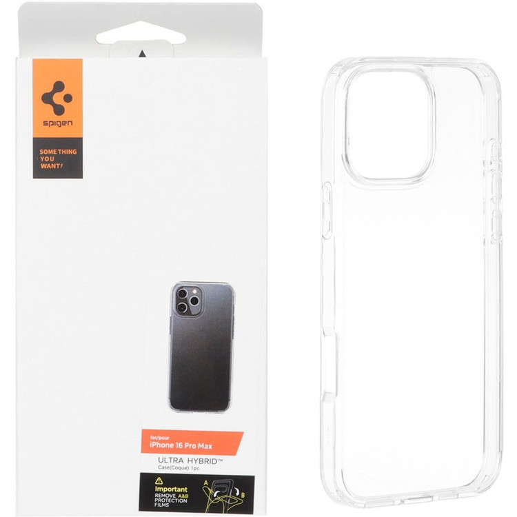 کاور اسپیگن مدل ultra hybrid clear مناسب برای گوشی موبایل اپل iphone 16
