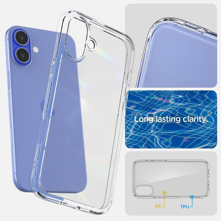 کاور اسپیگن مدل ultra hybrid clear مناسب برای گوشی موبایل اپل iphone 16