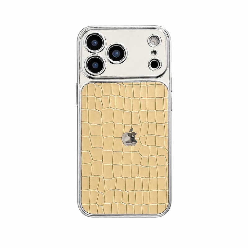 کاور مدل PU Leather طرح کروکدیل مناسب برای گوشی موبایل اپل Iphone 16