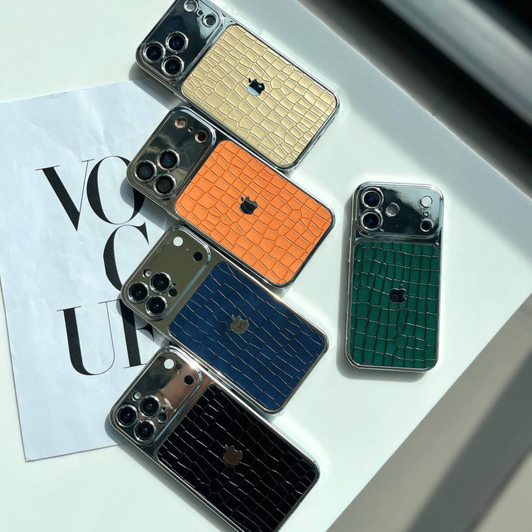 کاور مدل PU Leather طرح کروکدیل مناسب برای گوشی موبایل اپل Iphone 16