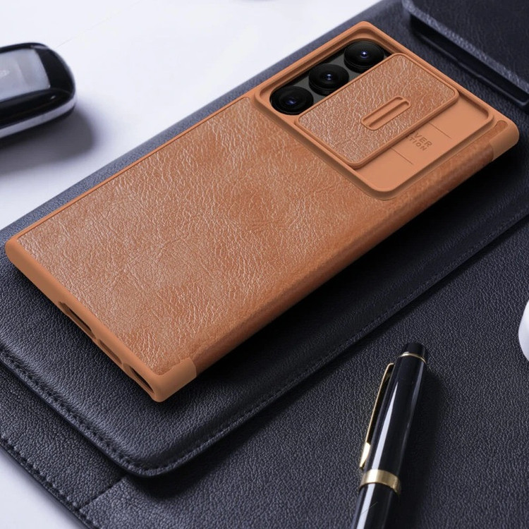 کیف کلاسوری نیلکین مدل Qin Pro Leather Case مناسب برای گوشی موبایل سامسونگ Galaxy S25 Ultra