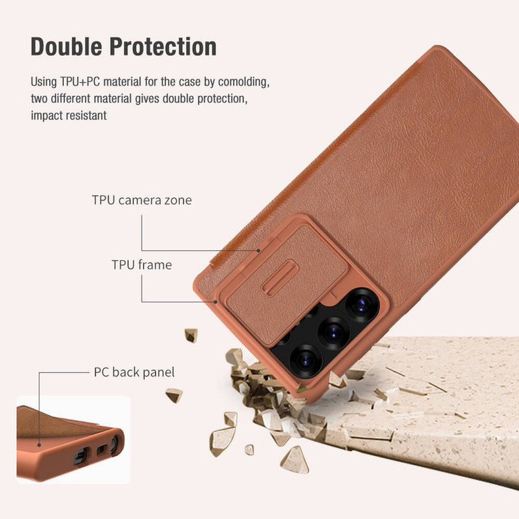 کیف کلاسوری نیلکین مدل Qin Pro مناسب برای گوشی موبایل سامسونگ Galaxy S25 Ultra