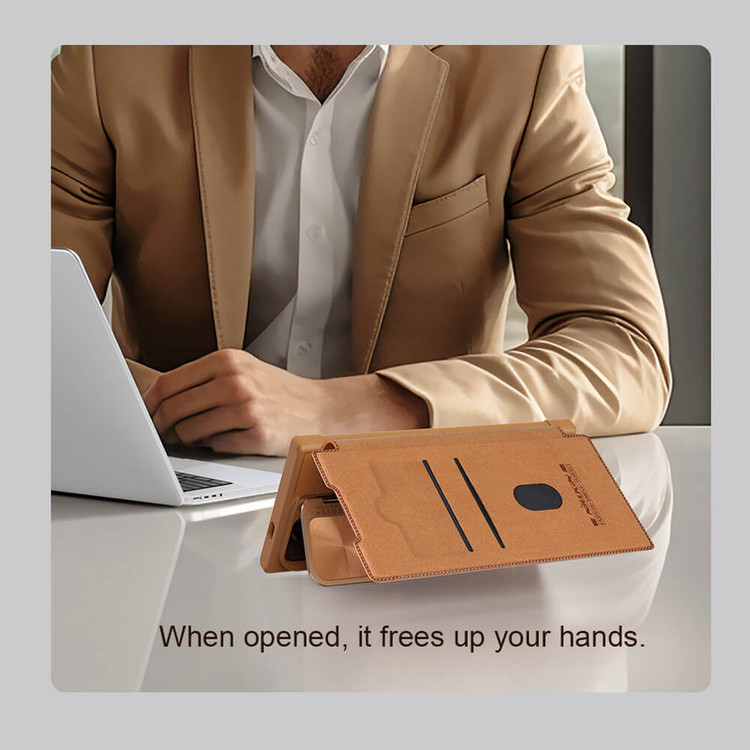 کیف کلاسوری نیلکین مدل Qin Prop Leather Classic Cloth مناسب برای گوشی موبایل سامسونگ Galaxy S24 Ultra