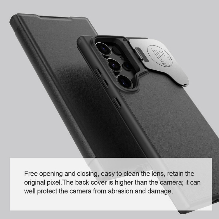 کیف کلاسوری نیلکین مدل Qin Prop Leather Classic Cloth مناسب برای گوشی موبایل سامسونگ Galaxy S24 Ultra