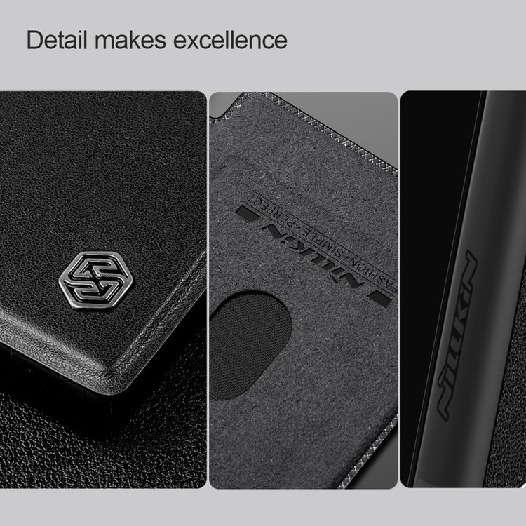 کیف کلاسوری نیلکین مدل Qin Prop Leather Classic Cloth مناسب برای گوشی موبایل سامسونگ Galaxy S24 Ultra