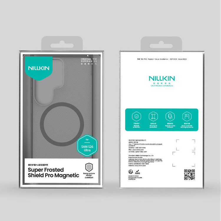 کاور نیلکین مدل Super Frosted Shield Pro Magnetic Clear مناسب برای سامسونگ Galaxy S26 Ultra