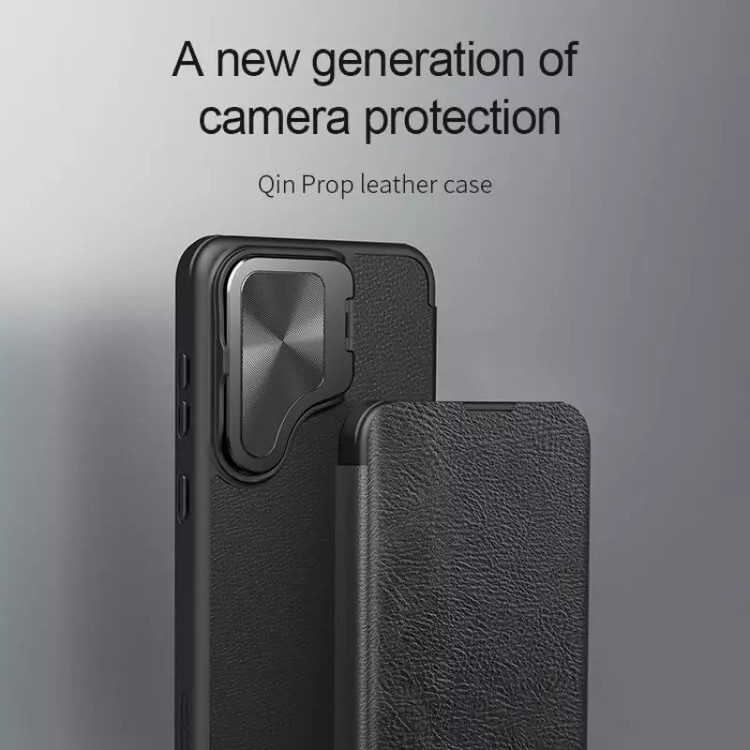 کیف کلاسوری نیلکین مدل Qin Prop Leather Classic Cloth مناسب برای گوشی موبایل سامسونگ Galaxy S24