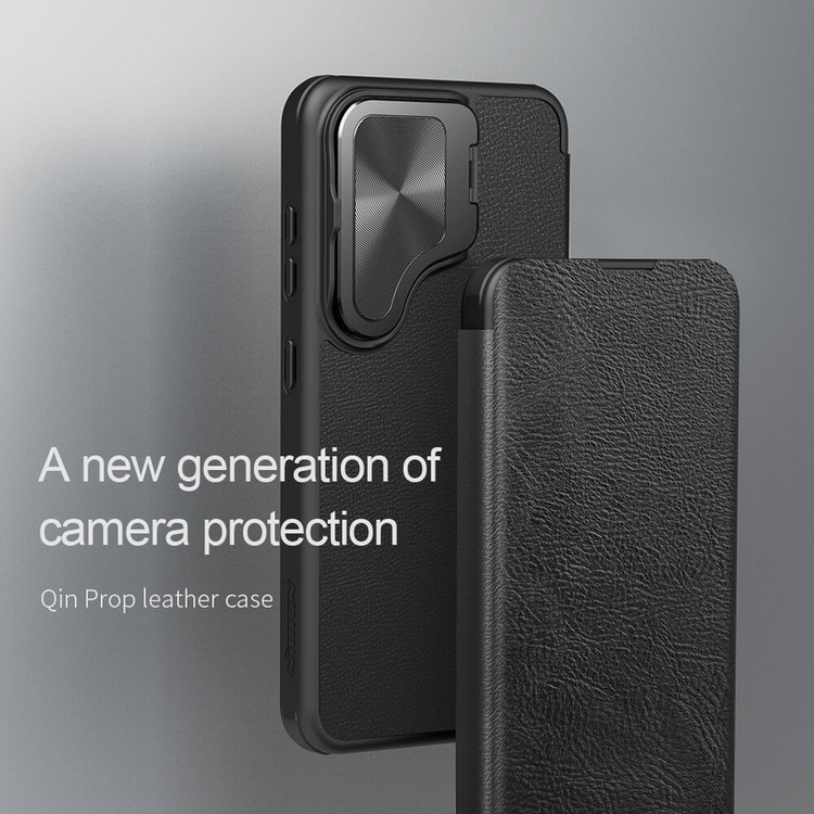 کیف کلاسوری نیلکین مدل Qin Prop Leather Classic Cloth مناسب برای گوشی موبایل سامسونگ Galaxy S24