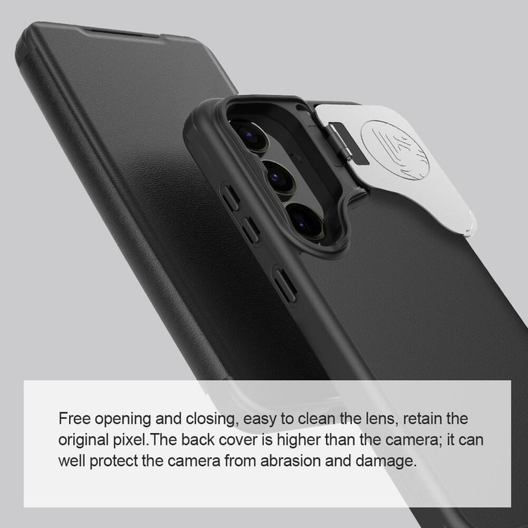 کیف کلاسوری نیلکین مدل Qin Prop Leather Classic Cloth مناسب برای گوشی موبایل سامسونگ Galaxy S24