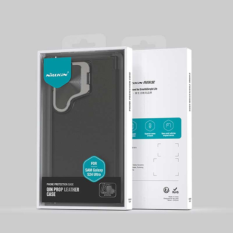 کیف کلاسوری نیلکین مدل Qin Prop Leather مناسب برای گوشی موبایل سامسونگ Galaxy S24 Ultra