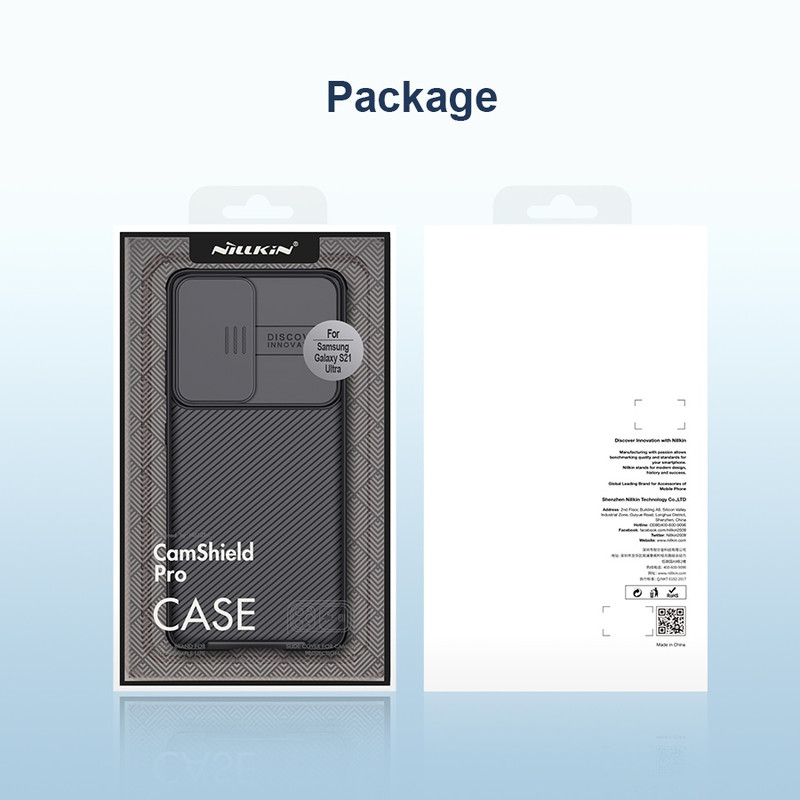 کاور نیلکین مدل camshield pro مناسب برای گوشی موبایل سامسونگ Galaxy S21 Ultra