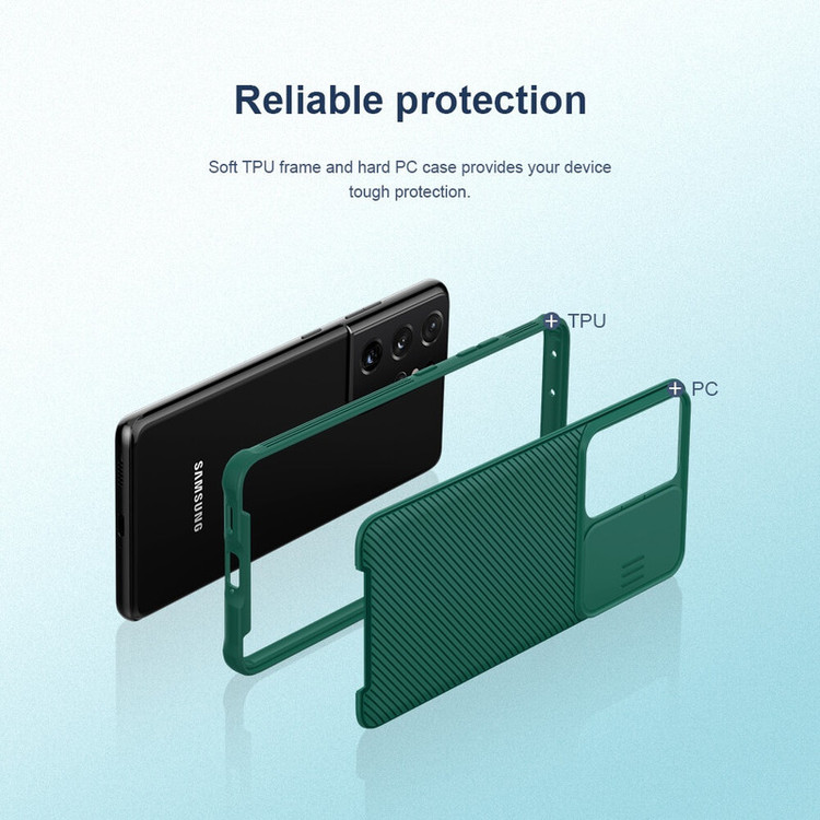 کاور نیلکین مدل camshield pro مناسب برای گوشی موبایل سامسونگ Galaxy S21 Ultra