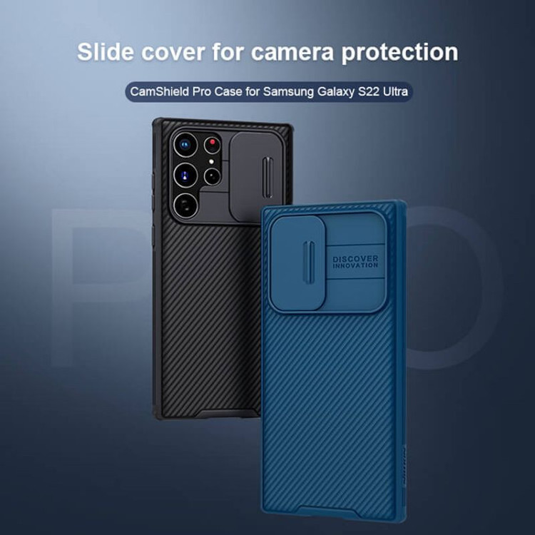 کاور نیلکین مدل CAMShIIELD PRO cover مناسب برای گوشی موبایل سامسونگ Galaxy S22 Ultra