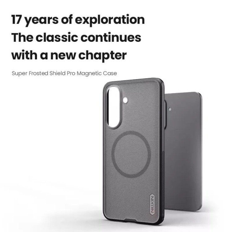 کاور نیلکین مدل Frosted Shield Pro Transparent Magnetic مناسب برای گوشی موبایل سامسونگ Galaxy A57
