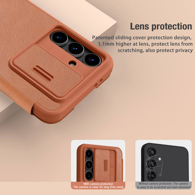کیف کلاسوری نیلکین مدل Qin Pro Leather مناسب برای گوشی موبایل سامسونگ Galaxy S24 FE
