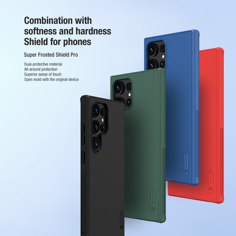 کاور نیلکین مدل Super Frosted Shield Pro مناسب برای گوشی موبایل سامسونگ Galaxy S24 Ultra