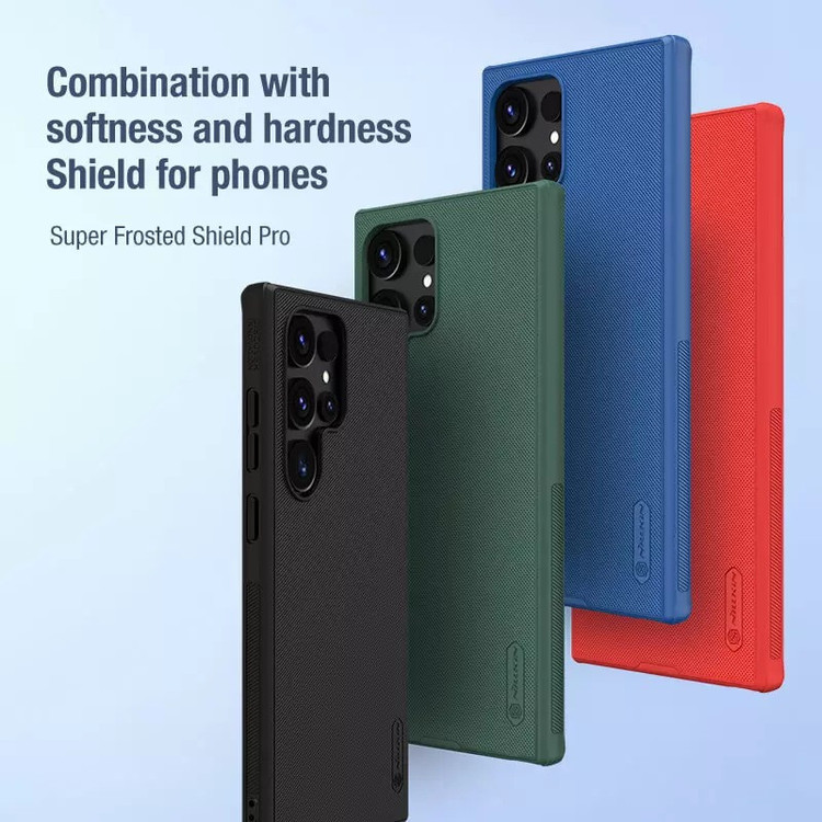 کاور نیلکین مدل Super Frosted Shield Pro مناسب برای گوشی موبایل سامسونگ Galaxy S24 Ultra