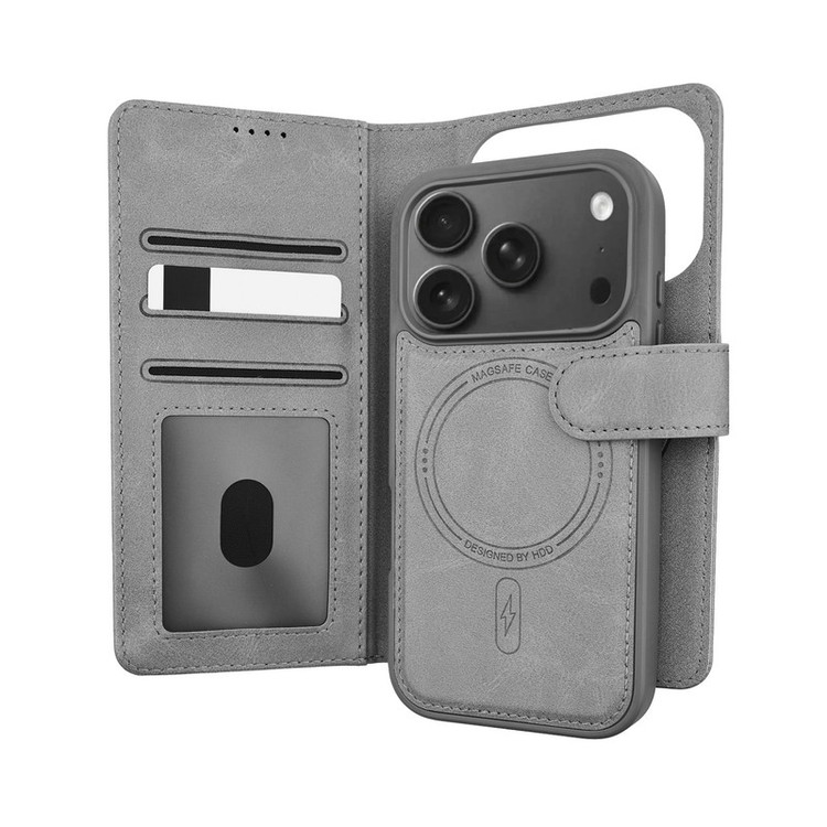 کیف کلاسوری اچ دی دی طرح چرمی مگ سیف مدل LUXURY مناسب برای گوشی موبایل اپل IPHONE 17 pro