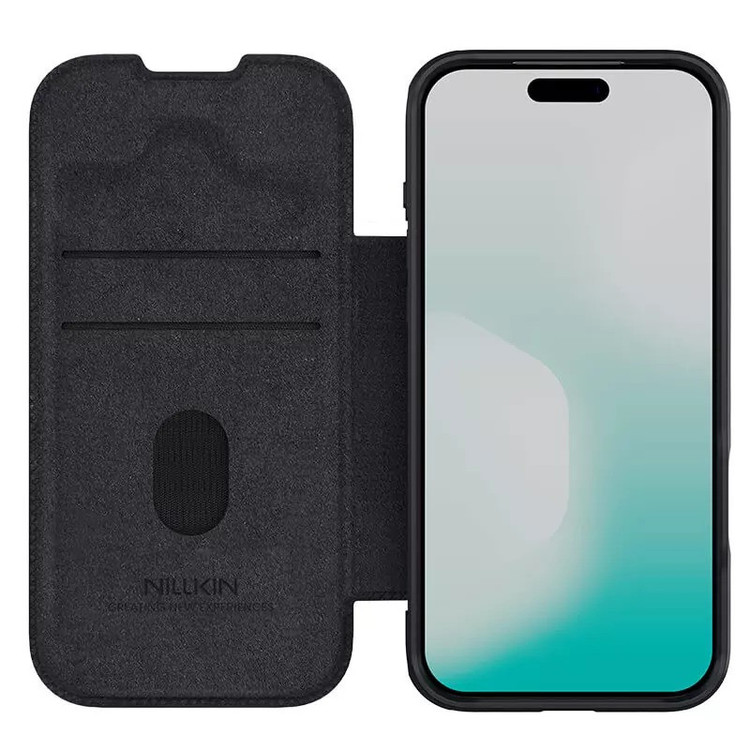 کیف کلاسوری نیلکین مدل Qin Pro Leather مناسب برای گوشی موبایل اپل iPhone 17 Pro