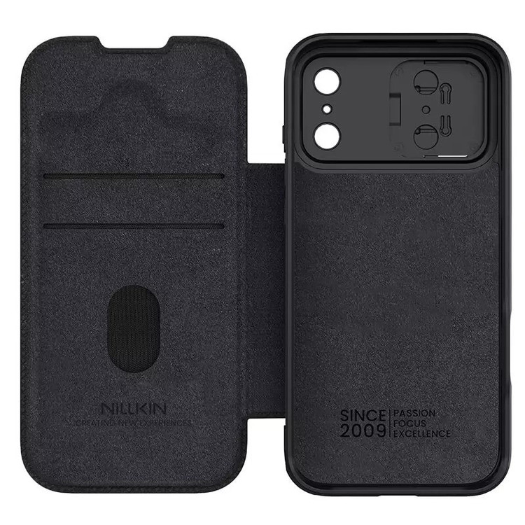 کیف کلاسوری نیلکین مدل Qin Pro Leather مناسب برای گوشی موبایل اپل iPhone 17 Pro