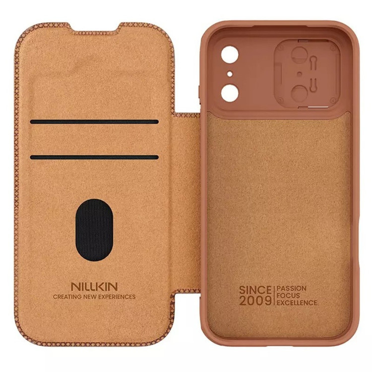 کیف کلاسوری نیلکین مدل Qin Pro Leather مناسب برای گوشی موبایل اپل iPhone 17 Pro