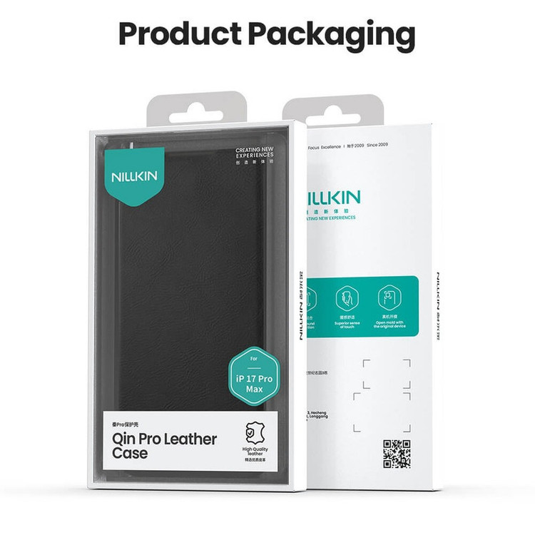 کیف کلاسوری نیلکین مدل Qin Pro Leather مناسب برای گوشی موبایل اپل iPhone 17 Pro