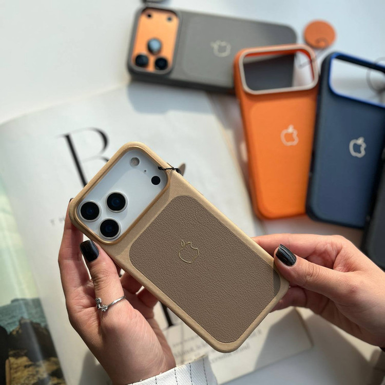 کاور مدل چرم طرح Hidden magsafe مناسب برای گوشی موبایل اپل iPhone 17 pro max