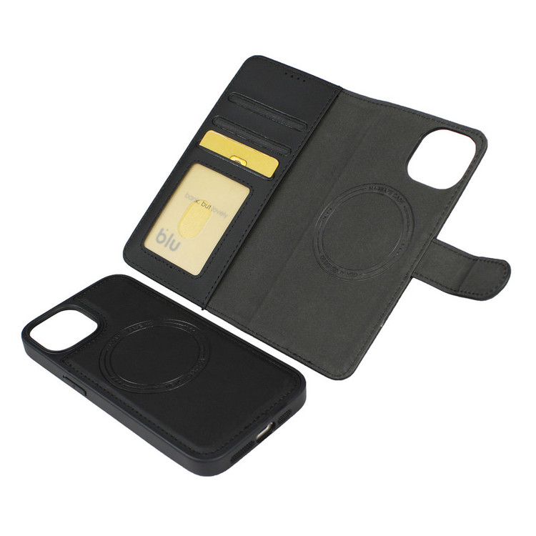 کیف کلاسوری اچ دی دی طرح چرمی مگ سیف مدل LUXURY مناسب برای گوشی موبایل اپل IPHONE 15 promax