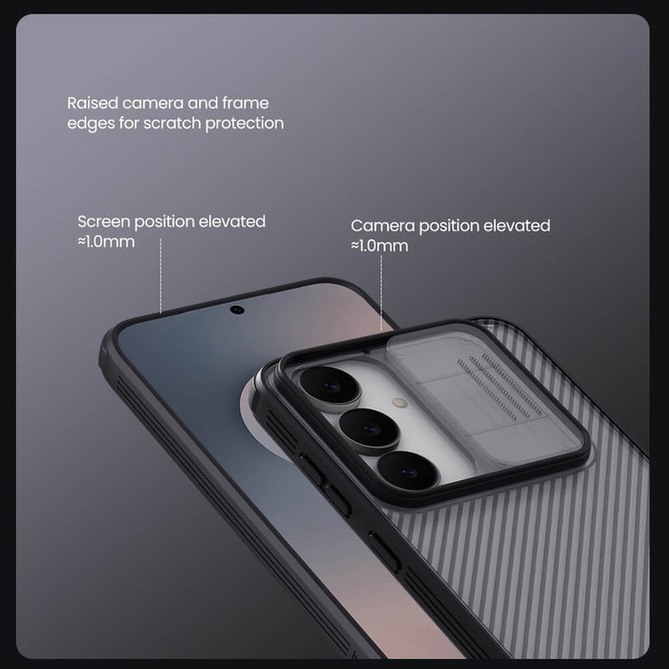 کاور نیلکین مدل Camshield Pro Clear version مناسب برای گوشی موبایل سامسونگ Galaxy S25 FE