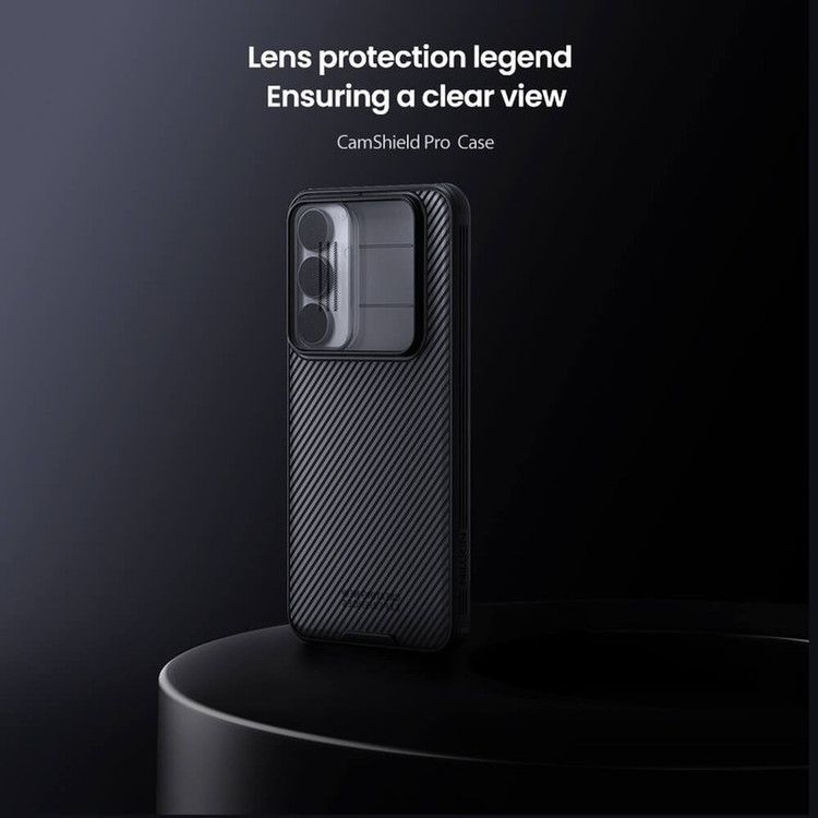 کاور نیلکین مدل Camshield Pro Clear version مناسب برای گوشی موبایل سامسونگ Galaxy S25 FE