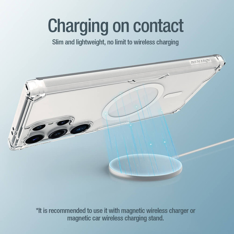 کاور نیلکین مدل Nature TPU Pro Magnetic مناسب برای گوشی موبایل سامسونگ Galaxy S24 Ultra
