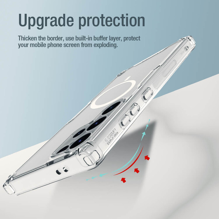 کاور نیلکین مدل Nature TPU Pro Magnetic مناسب برای گوشی موبایل سامسونگ Galaxy S24 Ultra