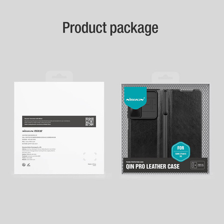کیف کلاسوری نیلکین مدل Qin Pro Leather مناسب برای گوشی موبایل سامسونگ Galaxy Z Fold 5 / W24