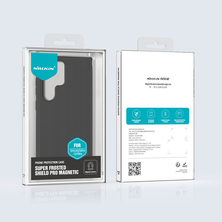 کاور نیلکین مدل Super Frosted Shield Pro Magnetic مناسب برای گوشی موبایل سامسونگ Galaxy S24 Ultra