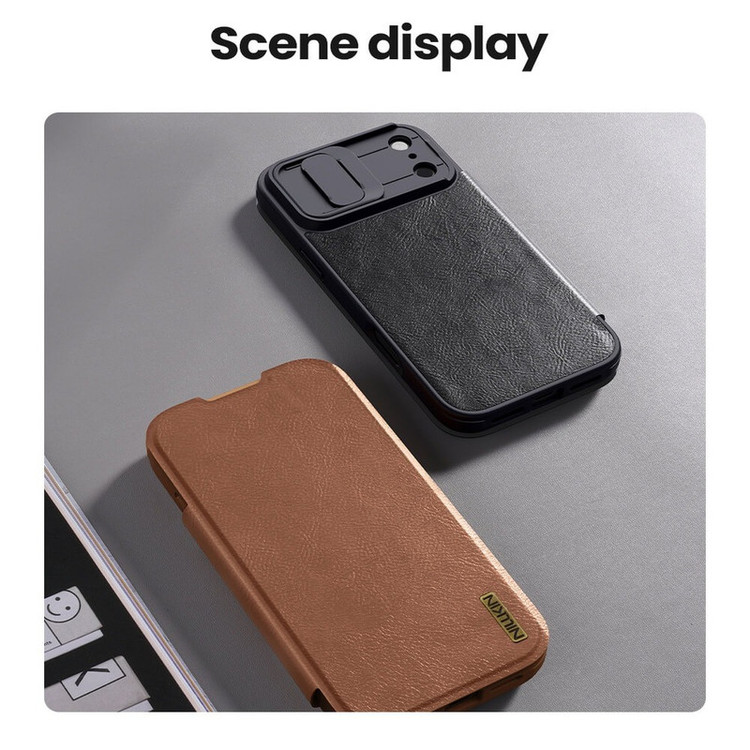 کیف کلاسوری نیلکین مدل Qin Pro Leather مناسب برای گوشی موبایل اپل iPhone 17 Pro Max