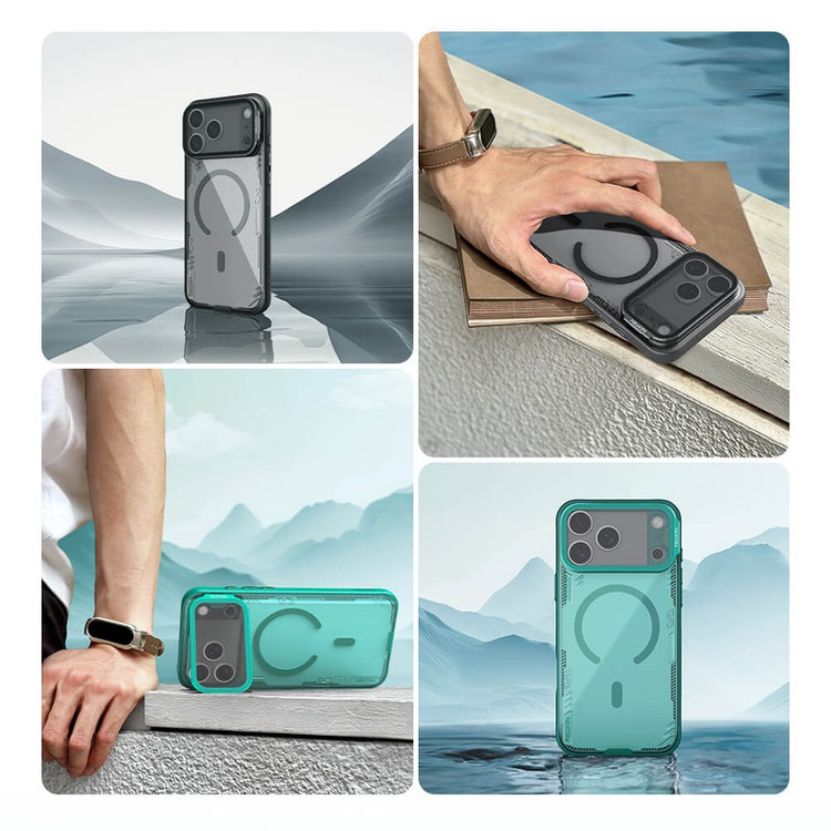 کاور نیلکین مدل Iceblade Prop Frame Transparent Lens Magnetic مناسب برای گوشی موبایل اپل iPhone 17 Pro Max
