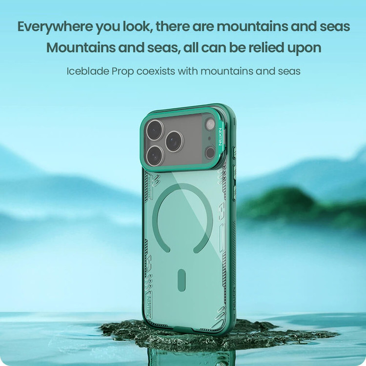 کاور نیلکین مدل Iceblade Prop Frame Transparent Lens Magnetic مناسب برای گوشی موبایل اپل iPhone 17 Pro Max