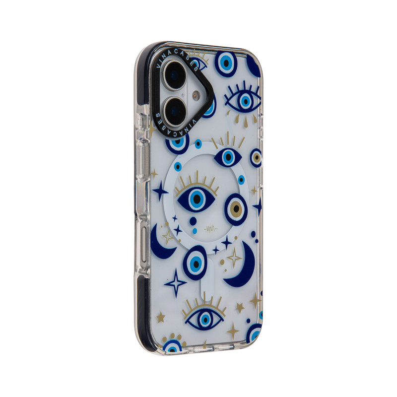 کاور ویناکیسز مدل Gold and Blue eyes MagSafe مناسب برای گوشی موبایل اپل iphone 16