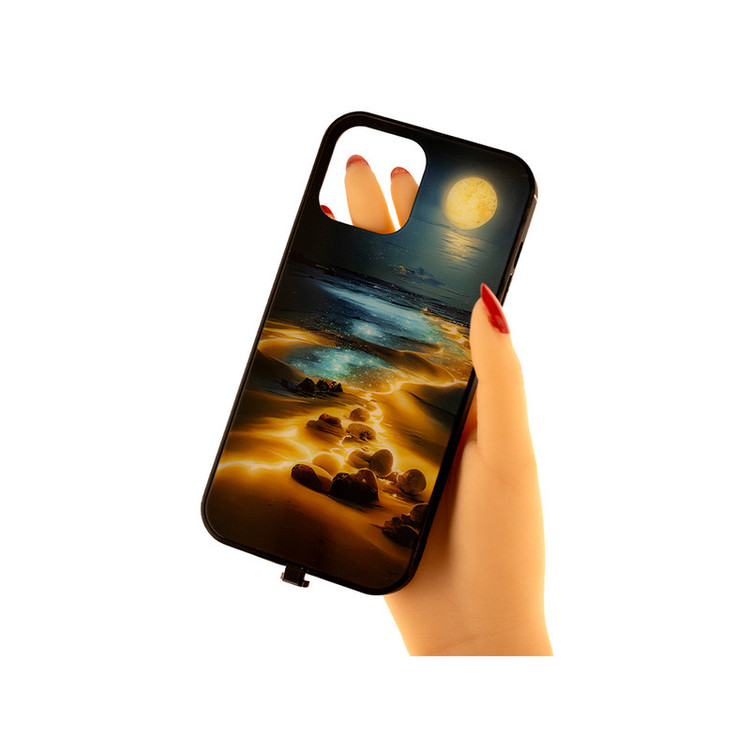 کاور داتینو طرح ماه ال ای دی دار شیشه ای مناسب برای گوشی موبایل اپل iPhone 13 pro max