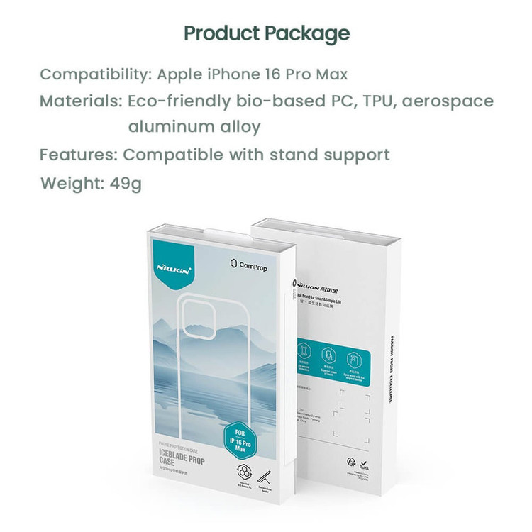 کاور نیلکین مدل Iceblade Prop Frame version مناسب برای گوشی موبایل اپل iPhone 16 Pro Max