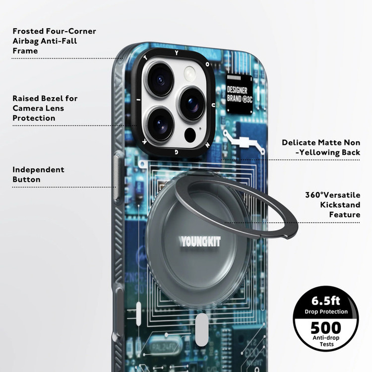 کاور یانگ کیت مدل Futuristic 360° کد Z02 مناسب برای گوشی موبایل اپل iphone 16pro