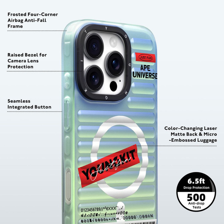کاور یانگ کیت مدل 01-Color-Changing Luggage مناسب برای گوشی موبایل اپل iphone 16pro