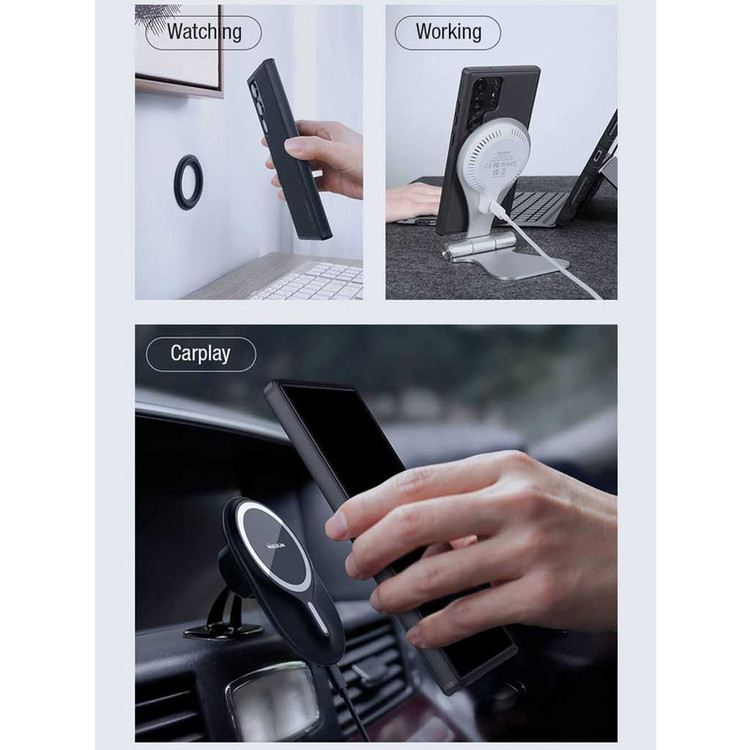 کاور نیلکین مدل Super Frosted Shield Pro Magnetic مناسب برای گوشی موبایل سامسونگ Galaxy S23 Ultra