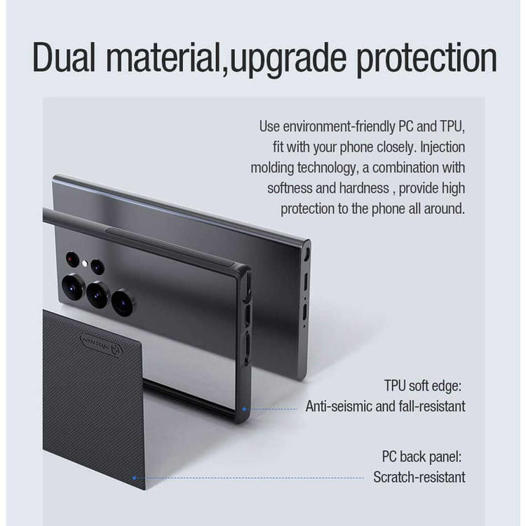 کاور نیلکین مدل Super Frosted Shield Pro Magnetic مناسب برای گوشی موبایل سامسونگ Galaxy S23 Ultra