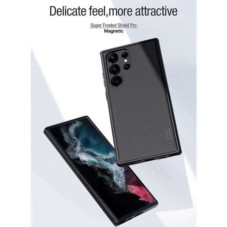 کاور نیلکین مدل Super Frosted Shield Pro Magnetic مناسب برای گوشی موبایل سامسونگ Galaxy S23 Ultra
