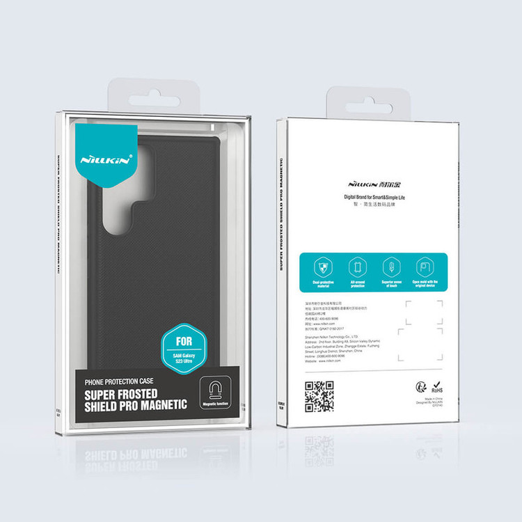 کاور نیلکین مدل Super Frosted Shield Pro Magnetic مناسب برای گوشی موبایل سامسونگ Galaxy S23 Ultra