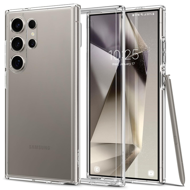 کاور اسپیگن مدل ultra hybrid silicon مناسب برای گوشی موبایل سامسونگ galaxy s24ultra