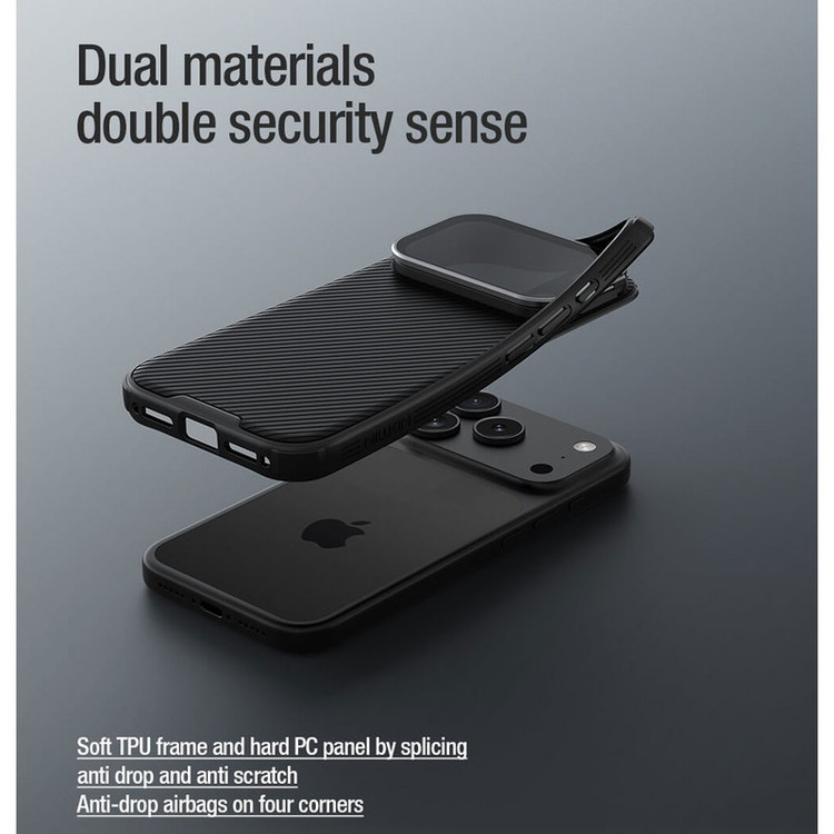 کاور نیلکین مدل Camshield Prop Transparent Lens Guard مناسب برای گوشی موبایل اپل iPhone 17 Pro
