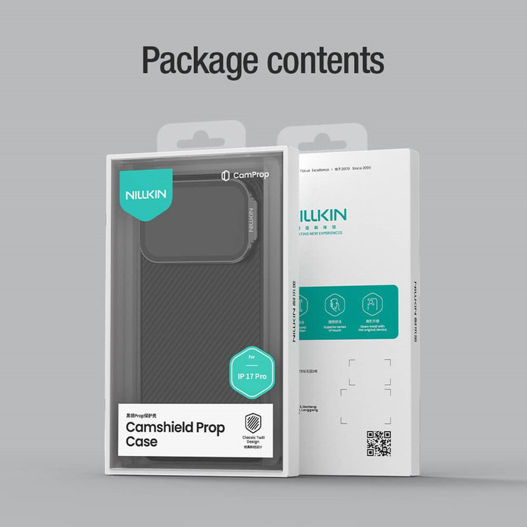 کاور نیلکین مدل Camshield Prop Transparent Lens Guard مناسب برای گوشی موبایل اپل iPhone 17 Pro